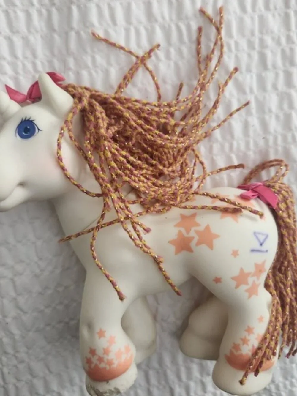 Vintage My Little Pony‎ G1 Galaxy Twinkle Eye Unicorn White Orange Stars 1992